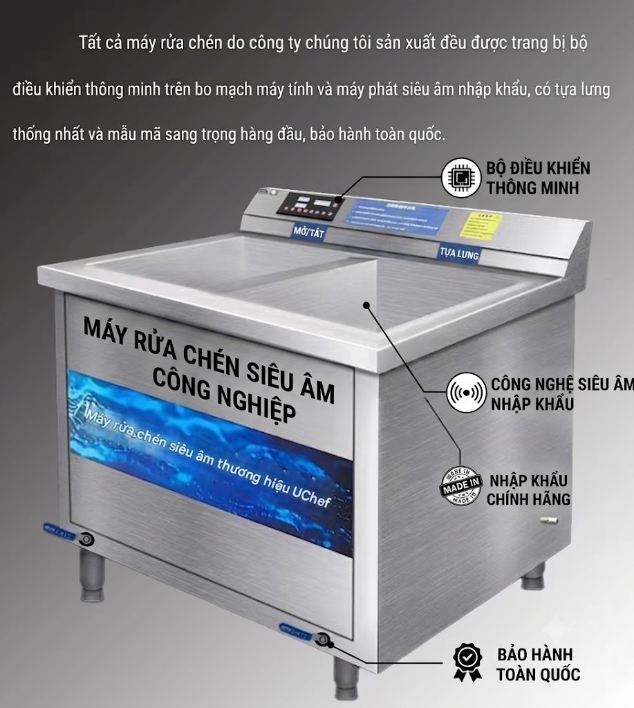 máy rửa chén bằng sóng siêu âm 1m2 - Ảnh 3