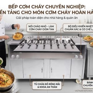 Máy làm cơm cháy Hàn Quốc-Món cơm cháy kẹp-Sử dụng gas 8 khay,khuôn inox chống dính-Bảo hành 1 năm