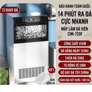 MÁY LÀM ĐÁ VIÊN 120KG/24H, THƯƠNG HIỆU FRETEC