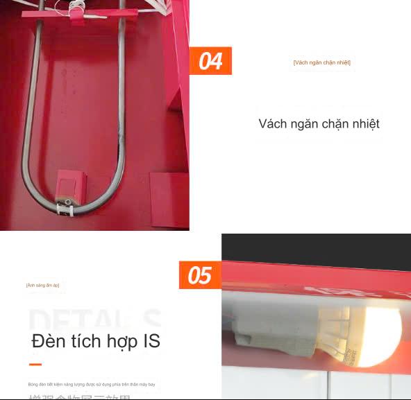 Tủ Trưng Bày Giữ Nhiệt Thức Ăn WZ-2PX - Thiết Kế Kính Cong Sang Trọng, Tiết Kiệm Điện, Nhỏ Gọn 230x340x480mm - Ảnh 5