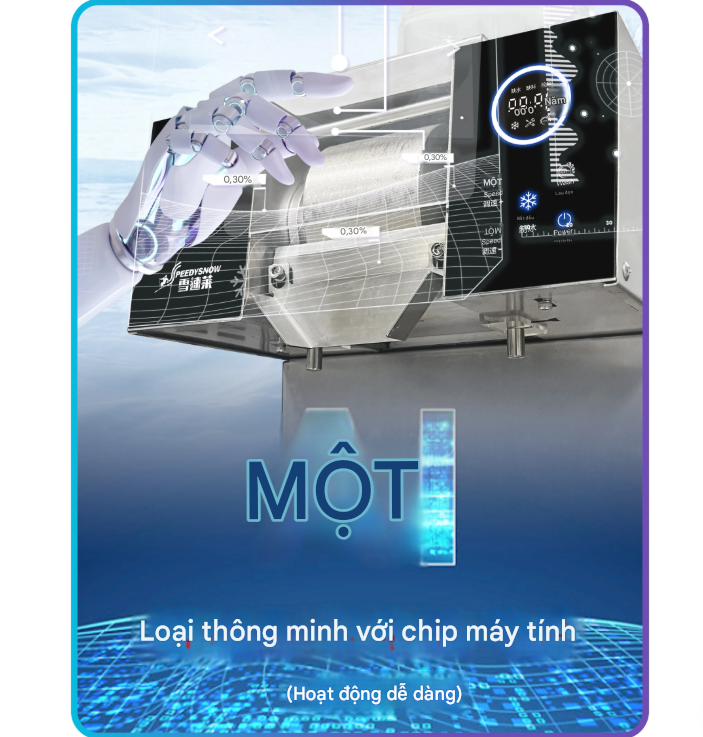 Máy làm kem tuyết bingsu 900w, màn hình cảm ứng - Ảnh 7