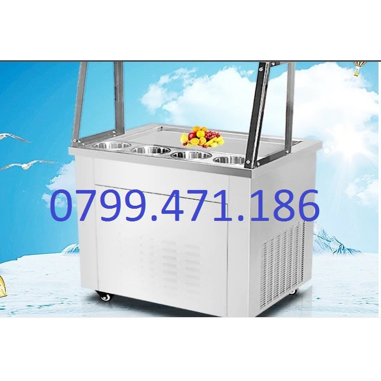 MÁY LÀM KEM CUỘN THÁI LAN ,CHẢO VUÔNG ĐƠN 55X30CM CAO CẤP-BẢO HÀNH 1 NĂM - Ảnh 2