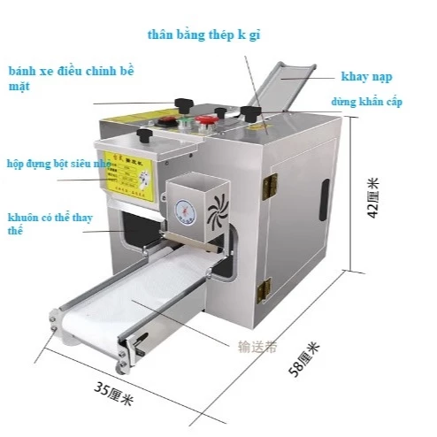 Máy làm bánh há cảo. Máy làm vỏ bánh bao. Hàng chính hãng giá rẻ, bảo hành 12 tháng - Ảnh 2