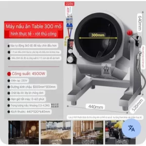 máy rang xào tự động đường kính 30cm, bảo hành 1 năm